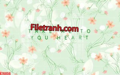 Tải file File tranh gốc dán tường hươu nai sừng K76856 (gốc) chủ đề hoa sen