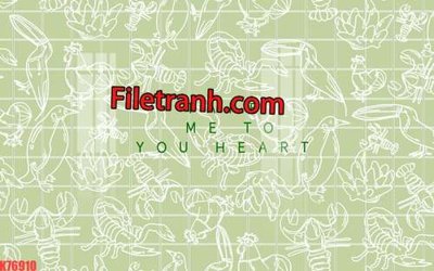 File gốc File tranh gốc dán tường hươu nai sừng K76910 (in mica) làm quà tặng