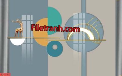 File in ấn File tranh gốc dán tường hươu nai sừng K76932 (bản gốc) cao cấp