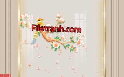 File gốc File tranh gốc dán tường hươu nai sừng K76991 (in mica) làm bảng hiệu