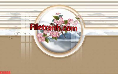 Ảnh gốc File tranh gốc dán tường hươu nai sừng K76998 (nét căng) in mica