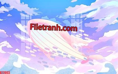 Tải file File tranh gốc dán tường hươu nai sừng K77003 (gốc) chủ đề hoa sen