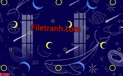 Tải file File tranh gốc dán tường hươu nai sừng K77007 (gốc) làm file tranh quảng cáo