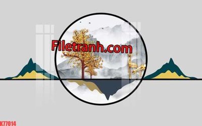 File tranh in trần 3D File tranh gốc dán tường hươu nai sừng K77014 (ảnh gốc)