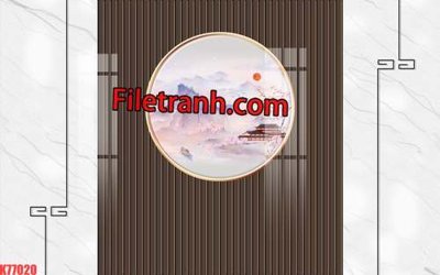 Tải file File tranh gốc dán tường hươu nai sừng K77020 (PSD) cho in tranh kính