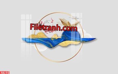 Tải file File tranh gốc dán tường hươu nai sừng K77031 (PSD) cho in tranh kính