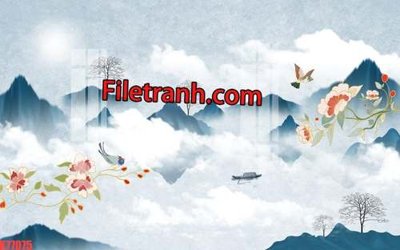 Tải file File tranh gốc dán tường hươu nai sừng K77075 (ảnh gốc) 300dpi File tranh gốc dán tường hươu nai sừng K77075