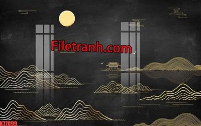 File ảnh File tranh gốc dán tường hươu nai sừng K77099 (gốc) cho trang trí nội thất