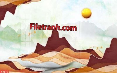 File tranh File tranh gốc dán tường hươu nai sừng K77101 (bản gốc) treo tường