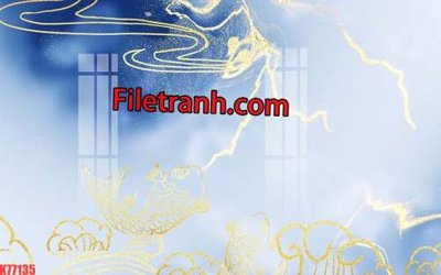 File tranh quảng cáo File tranh gốc dán tường hươu nai sừng K77135 (file gốc) chuyên nghiệp