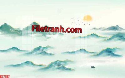 Tải file File tranh gốc dán tường hươu nai sừng K77187 (ảnh gốc) in tranh kính