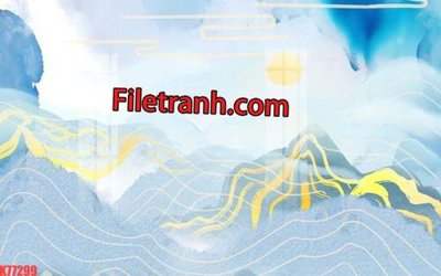 File PSD File tranh gốc dán tường hươu nai sừng K77299 (gốc) tách lớp chi tiết