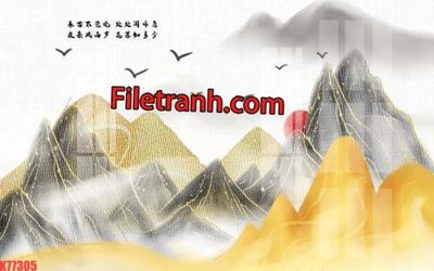 Download file gốc File tranh gốc dán tường hươu nai sừng K77305 (in lụa) tranh 3D