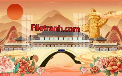 File gốc File tranh gốc dán tường hươu nai sừng K77331 (in lụa) trang trí tường