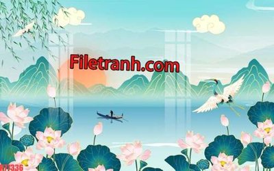 File tranh File tranh gốc dán tường hươu nai sừng K77336 (bản gốc) in lụa 5D