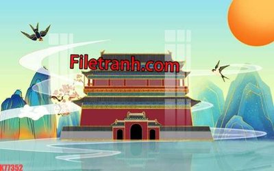 File tranh File tranh gốc dán tường hươu nai sừng K77352 (gốc) in trên kính