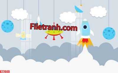 File gốc File tranh gốc dán tường hươu nai sừng K77449 (in mica) trang trí