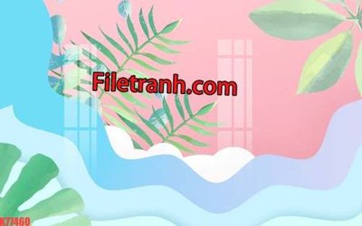 Download file gốc File tranh gốc dán tường hươu nai sừng K77460 (in lụa) hoa lá