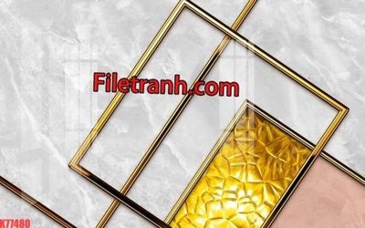 File gốc File tranh gốc dán tường hươu nai sừng K77480 (cho in 3D) độc đáo