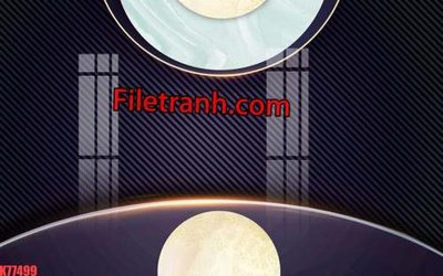 File gốc File tranh gốc dán tường hươu nai sừng K77499 (in lụa) cao cấp