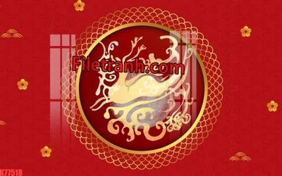 Tải file File tranh gốc dán tường hươu nai sừng K77518 (PSD) cho in ấn quảng cáo