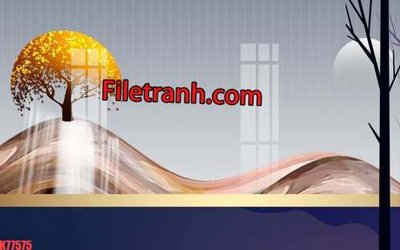 File in trần File tranh gốc dán tường hươu nai sừng K77575 (file gốc) hoa văn 3D