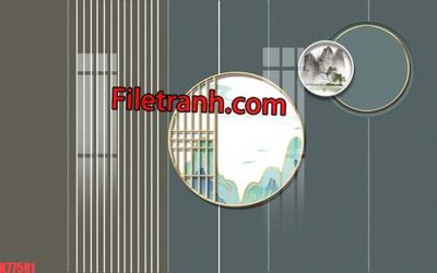 File gốc File tranh gốc dán tường hươu nai sừng K77581 (chuẩn màu) cho in offset