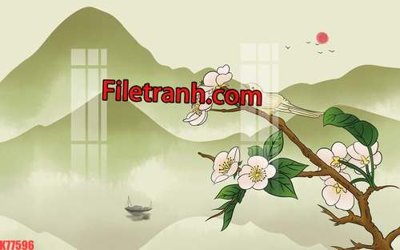 Cung cấp file tranh gốc File tranh gốc dán tường hươu nai sừng K77596 độc quyền