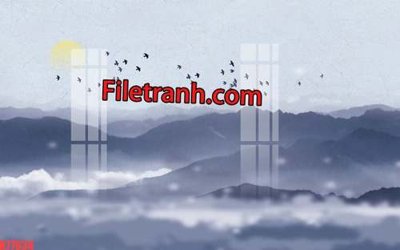 File gốc File tranh gốc dán tường hươu nai sừng K77634 (in ấn) màu sắc trung thực