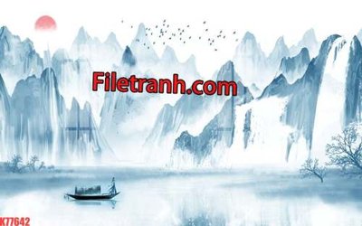 File tranh File tranh gốc dán tường hươu nai sừng K77642 (ảnh gốc) in trần xuyên sáng