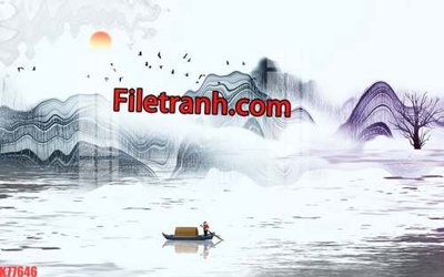 Chi tiết file ảnh File tranh gốc dán tường hươu nai sừng K77646 sắc nét