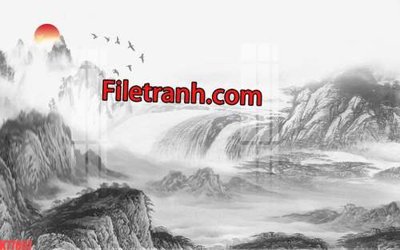 File tranh File tranh gốc dán tường hươu nai sừng K77657 (gốc) in trên kính