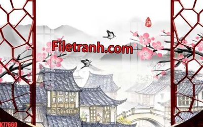 File gốc File tranh gốc dán tường hươu nai sừng K77660 (trang trí) phòng ngủ