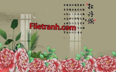 Tải file gốc File tranh gốc dán tường hươu nai sừng K77675 (in khổ lớn) không vỡ