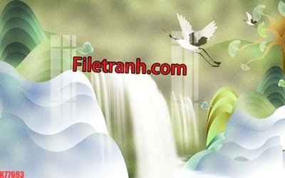 Tệp tin gốc File tranh gốc dán tường hươu nai sừng K77693 (dùng cho in ấn) chuyên nghiệp