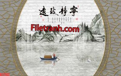 File gốc File tranh gốc dán tường hươu nai sừng K77702 (phong cách) cổ điển