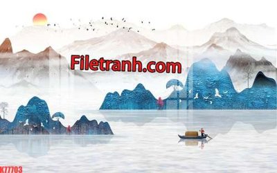 Hình ảnh gốc File tranh gốc dán tường hươu nai sừng K77703 (để in khổ lớn)