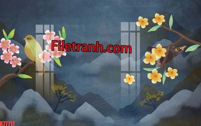 Download file gốc File tranh gốc dán tường hươu nai sừng K77717 (in mica) logo