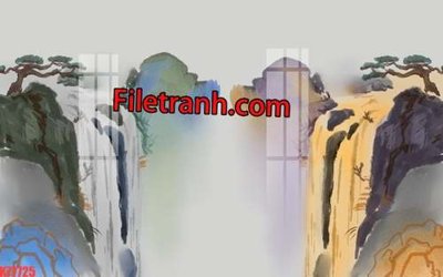 File in trần File tranh gốc dán tường hươu nai sừng K77725 (bản gốc) đại dương