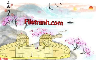 File ảnh File tranh gốc dán tường hươu nai sừng K77728 (gốc) in biển hiệu