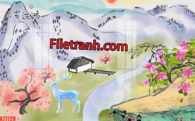 Tải file File tranh gốc dán tường hươu nai sừng K77729 (ảnh gốc) in tranh kính