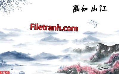 File ảnh File tranh gốc dán tường hươu nai sừng K77730 (gốc) in decal dán tường