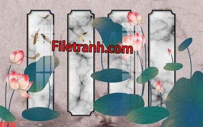 File gốc File tranh gốc dán tường hươu nai sừng K77742 (in mica) trang trí