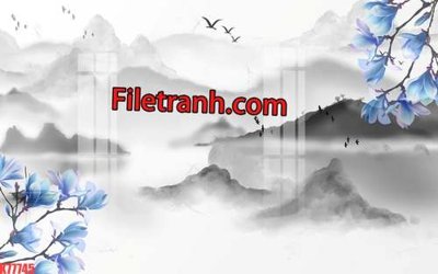 File gốc File tranh gốc dán tường hươu nai sừng K77745 (cho in ấn) từ kho Filetranh