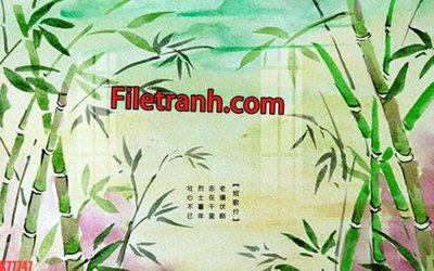 File gốc in ấn File tranh gốc dán tường hươu nai sừng K77747 độ phân giải cao