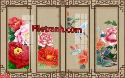 Ảnh mô tả file gốc in mica File tranh gốc dán tường hươu nai sừng K77749