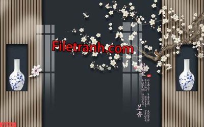 File tranh File tranh gốc dán tường hươu nai sừng K77758 (ảnh gốc) cho in ấn kỹ thuật số