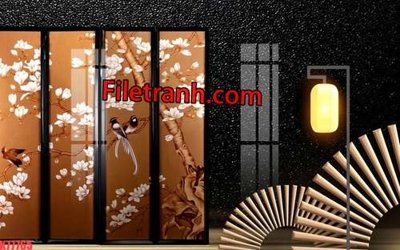 File in lụa File tranh gốc dán tường hươu nai sừng K77765 (phong cảnh) File tranh gốc dán tường hươu nai sừng K77765