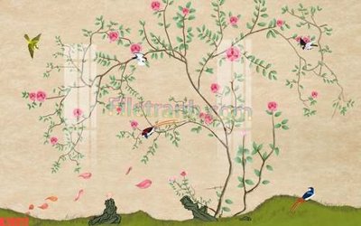 File PSD File tranh gốc dán tường đẹp K78011 (gốc) cho in quảng cáo