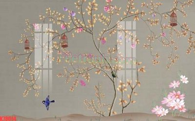 File in trần File tranh gốc dán tường đẹp K78014 (bản gốc) hoa văn